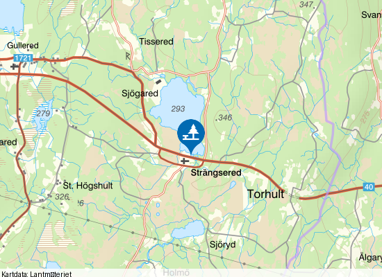 Strängsereds kyrka på kartan