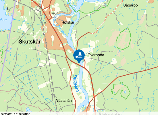Dalälvsbron väst på kartan