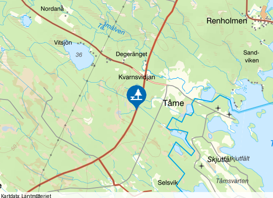 Vägficka på kartan
