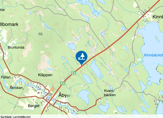 Vägficka på kartan