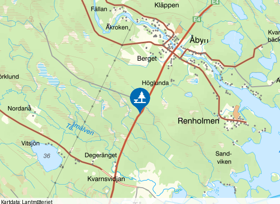 Vägficka på kartan