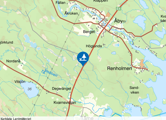 Vägficka på kartan