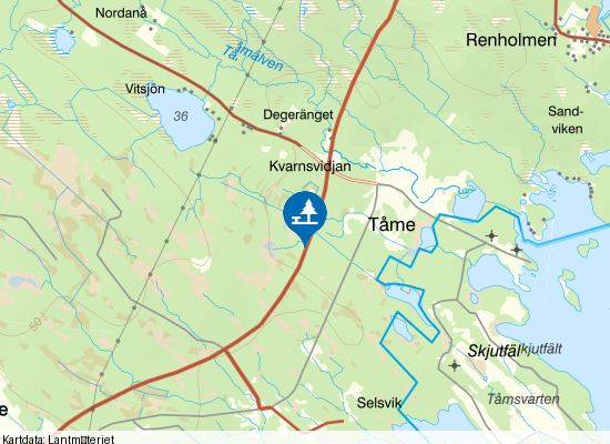 Vägficka på kartan