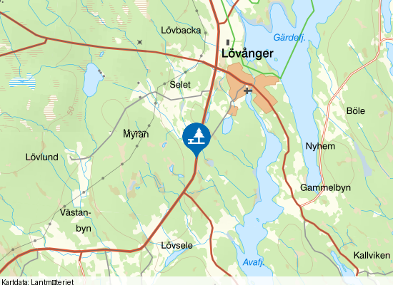 Vägficka på kartan