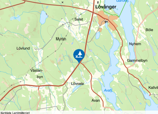 Vägficka på kartan