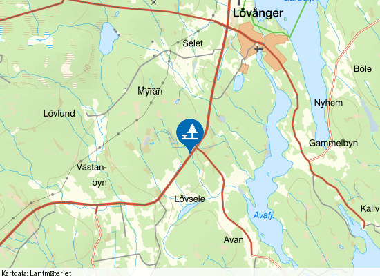 Vägficka på kartan