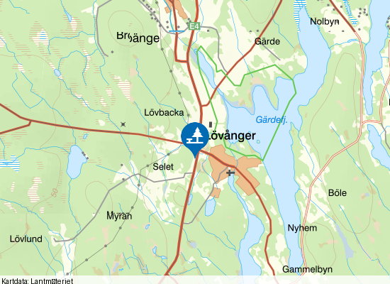 Vägficka på kartan