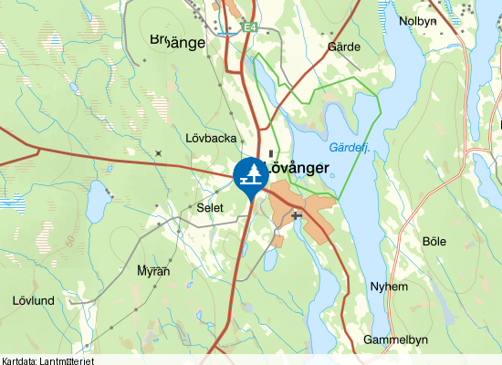 Vägficka på kartan
