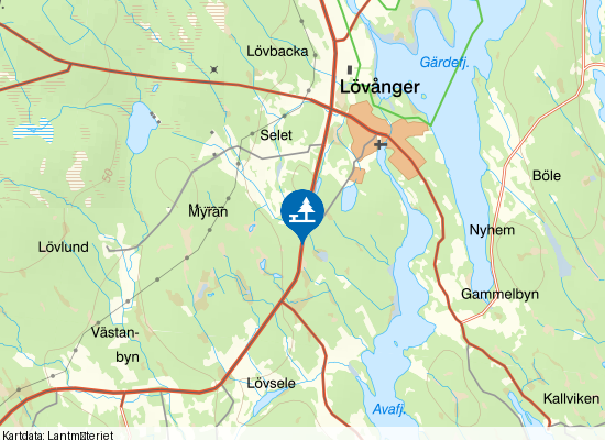 Vägficka på kartan