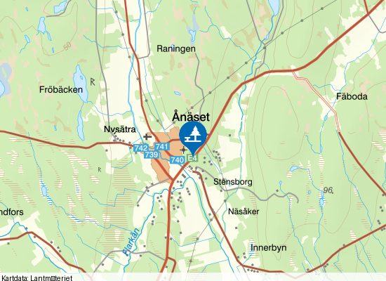 Vägficka på kartan