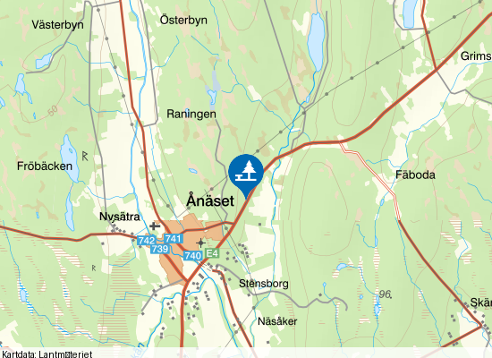 Vägficka på kartan