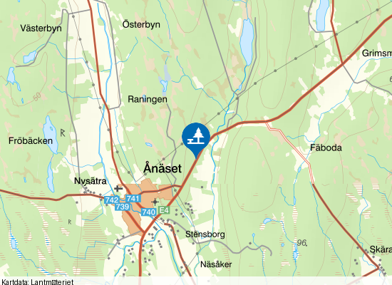 Vägficka på kartan