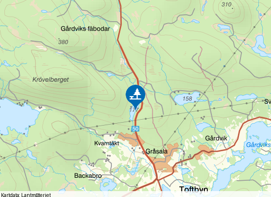 Kvarntjärnen på kartan