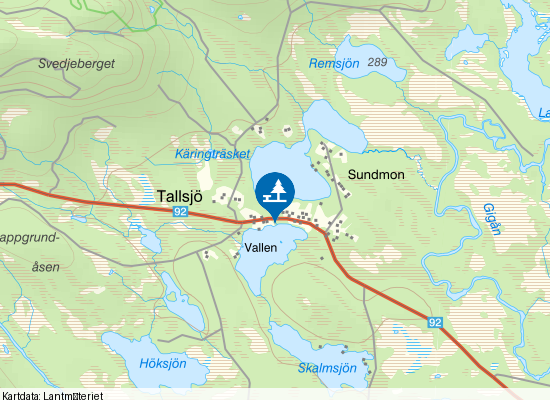 Tallsjön på kartan