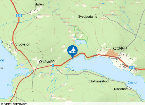 Ottsjön på kartan