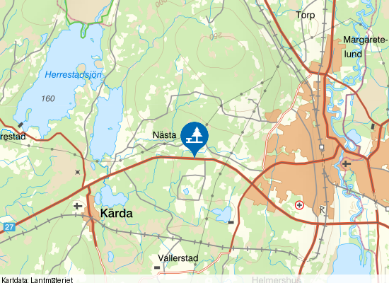 Bältarebo på kartan