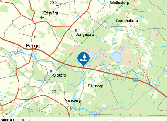 Vägficka på kartan