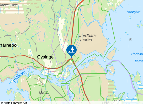 Gysinge på kartan