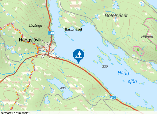 Häggsjön på kartan