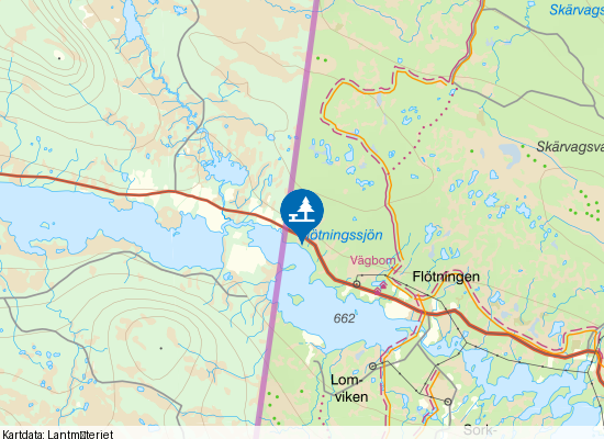 Flötningssjön på kartan