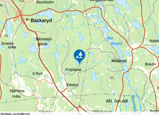 Avesjö på kartan