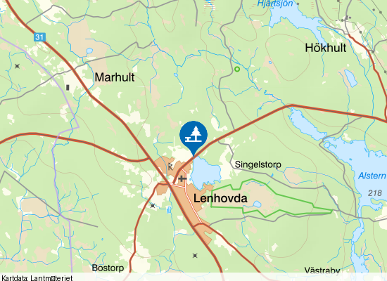 Lenhovda på kartan