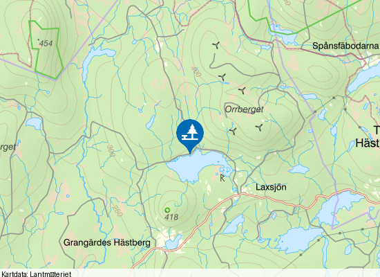 Gammelgårdssjön på kartan