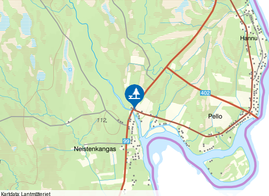 Pentäsjoki på kartan