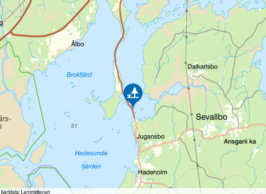 Hasselön på kartan