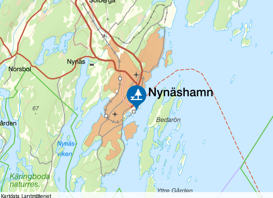 Fiskebodarna Nynäshamn på kartan