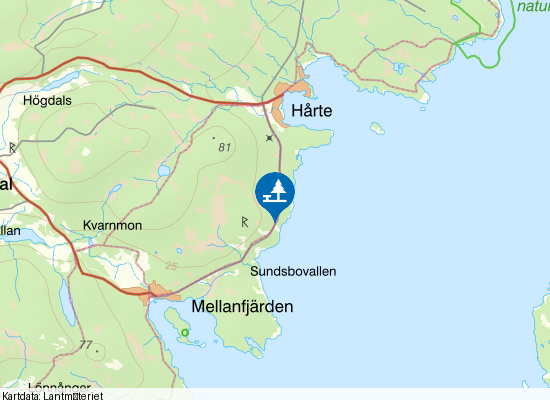 Sundsand på kartan