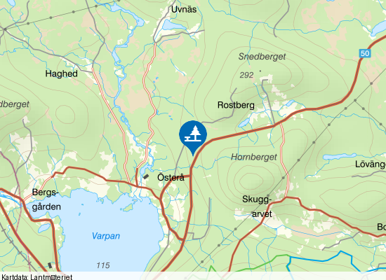 Vägficka på kartan