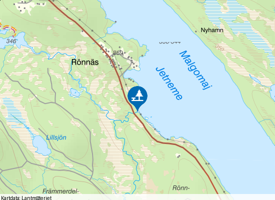 Lavabäcken på kartan