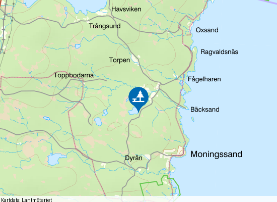 Gammelbodtjärn på kartan