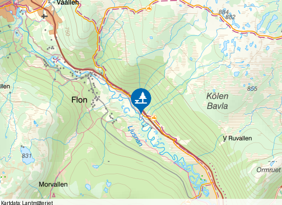 Ljusnan, Romboleden på kartan