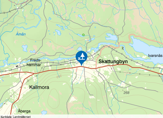 Skattungbyn på kartan