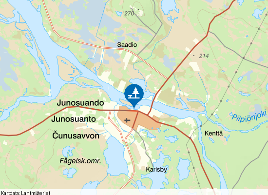 Junusuando på kartan