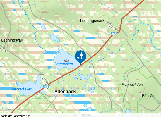Granträsket på kartan