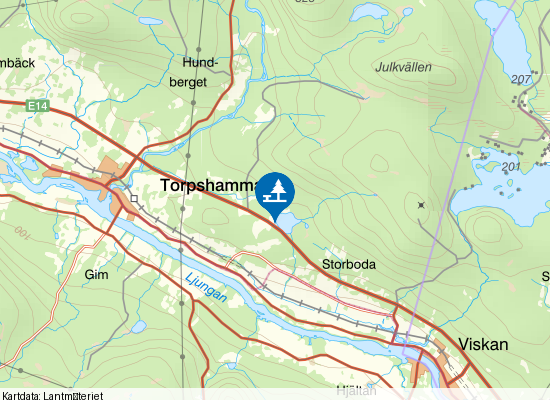 Lomtjärn på kartan