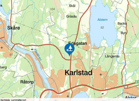 Skogsstig på kartan