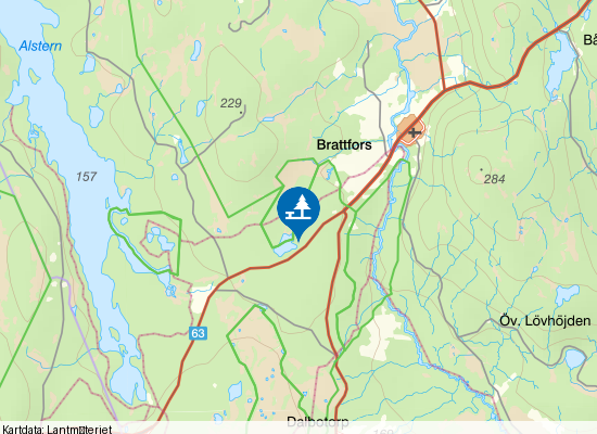 Stora Tjärn på kartan