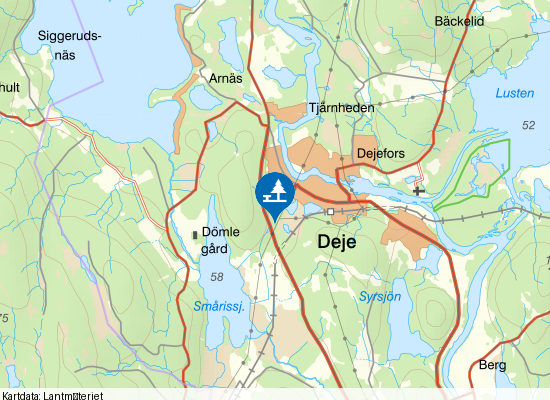 Vägficka på kartan