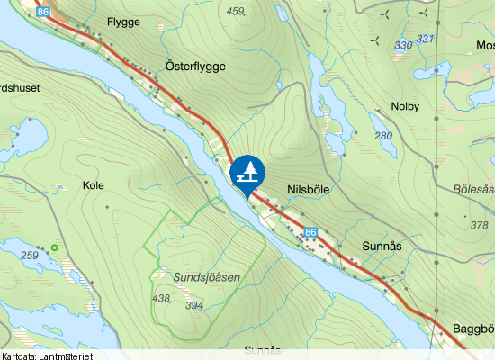 Nilsböle på kartan