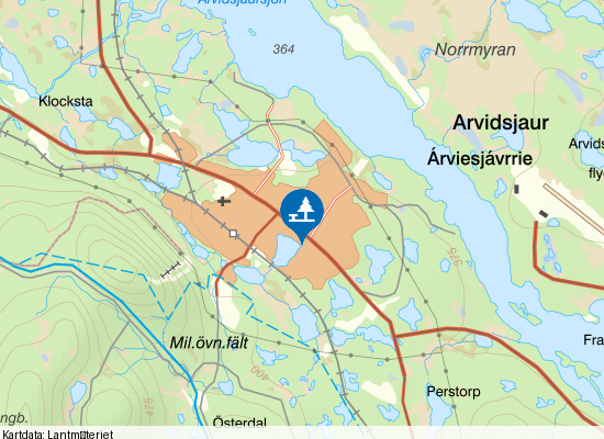 Nyborgtjärnparken på kartan