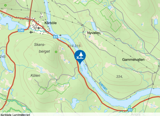 Ljusnan, Snörbo på kartan