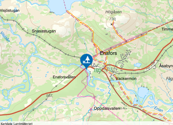 Enanfors på kartan