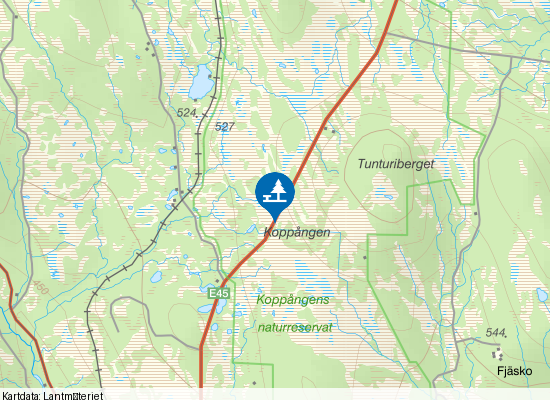 Koppången på kartan