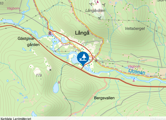 Synnaåstjärnen på kartan