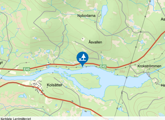 Ljusnan Strandön på kartan