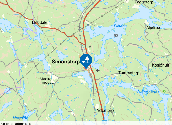 Rodgavägen på kartan
